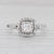 2010s 0.81ctw Round Diamond Halo Engagement Ring 14k White Gold Sz 6.25 Cathedral Band For Sale - Image 5 of 6