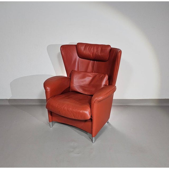 Maroon Set of DS-23 Lounge Chair and Ottoman by Franz Josef Schulte for de Sede For Sale - Image 8 of 18