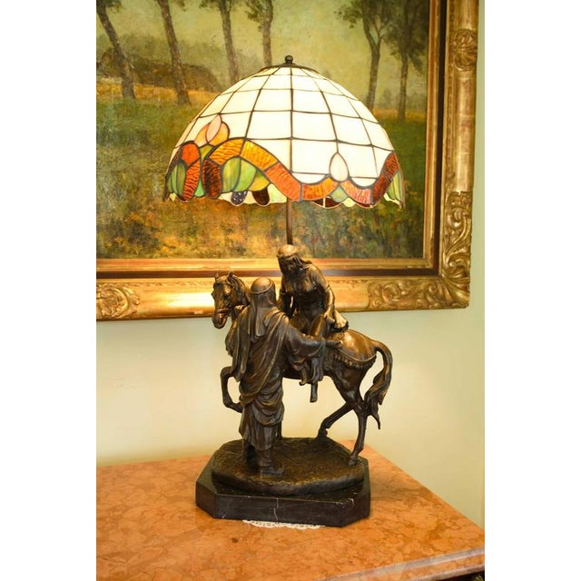 Large Table Lamp in the style of Tiffany For Sale - Image 14 of 16