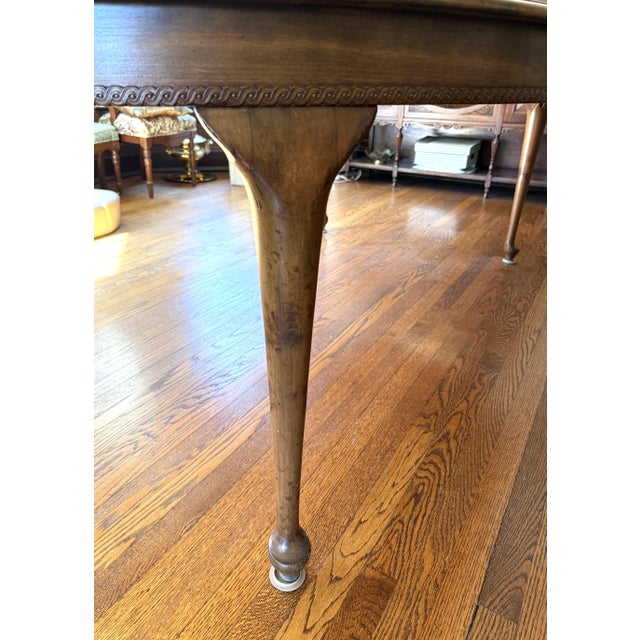 Antique Walnut Dining Room Table, Queen Anne Style, 8 Leaves For Sale - Image 16 of 17