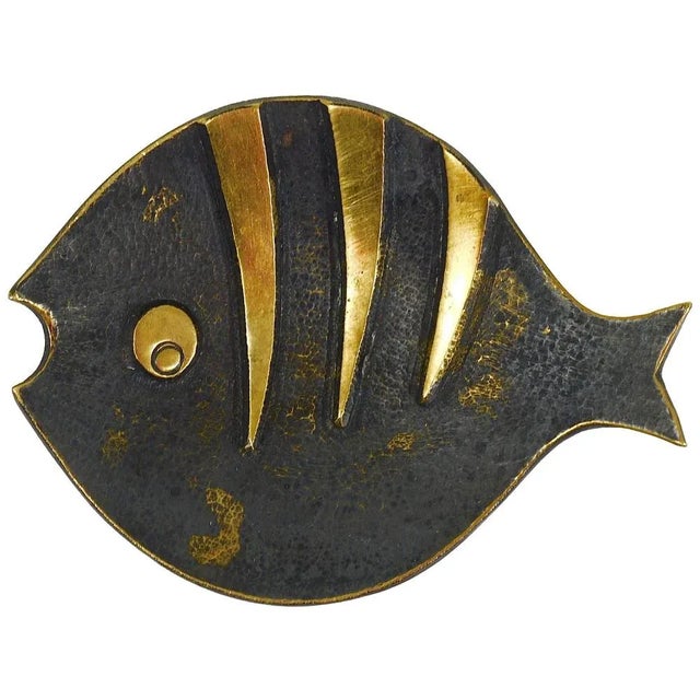 Mid-Century Brass Fish Ashtray attributed to Walter Bosse for Hertha Baller, Austria, 1950s For Sale - Image 11 of 11