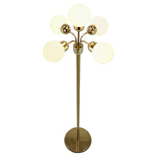 Space Age Brass Sputnik Floor Lamp by Kamenicky Senov & Preciosa, 1970s For Sale