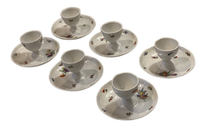 Antique Nymphenburg Porcelain Egg Cups - Set of 6