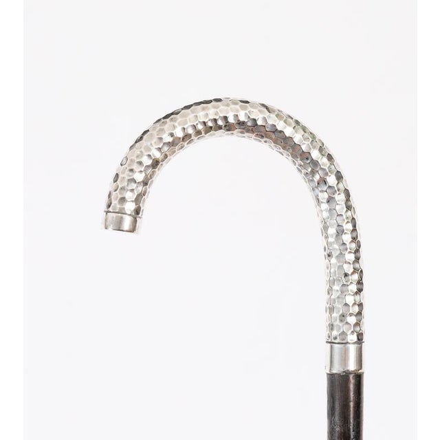 Gold Antique French Silver Walking Cane Stick, 1890s For Sale - Image 8 of 9