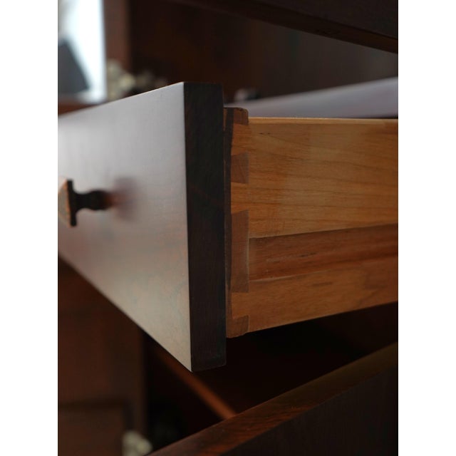Wood Stickley Cherry Highlands Display China Cabinet For Sale - Image 7 of 18