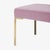 Montage Astor 60" Brass Bench in Rose Mohair by Montage For Sale - Image 4 of 5