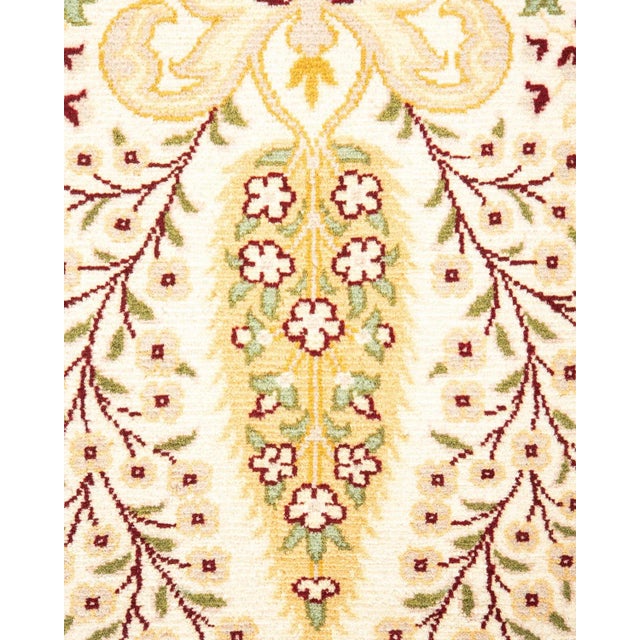 Traditional Mogul, One-of-a-Kind Hand-Knotted Area Rug in Ivory, 4' 1" x 5' 10" For Sale - Image 3 of 8