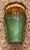Ceramic 1940s Robinson Ransbottom (Rrp Co.) Majolica Art Pottery Vase | Embossed Floral Relief | Brown & Emerald Green Drip Glaze For Sale - Image 7 of 10