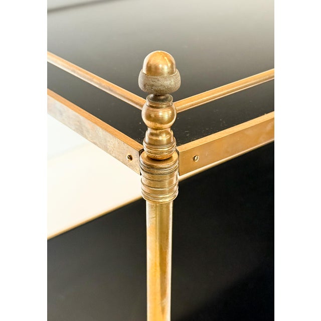 English Two-Tiered Drinks Cart or Bar Trolley With Swan Handles For Sale - Image 10 of 12