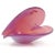 Cenedese Vintage Cenedese Murano Label Double Position Opal Pink Italian Art Glass Seashell Bowl Vase For Sale - Image 4 of 8