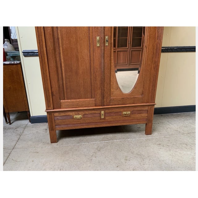 Antique Art Nouveau Wardrobe or Linen Cupboard, 1910 For Sale - Image 11 of 12