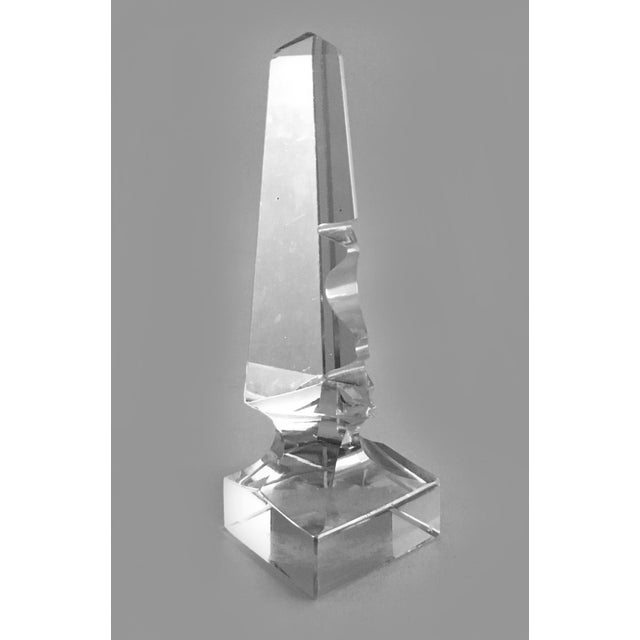 Cut Crystal Obelisk Prism Chairish