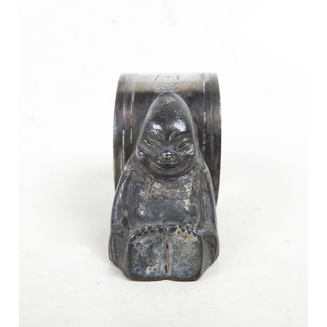 Antique Figural Billiken Silverplate Napkin Ring For Sale In Seattle - Image 6 of 7