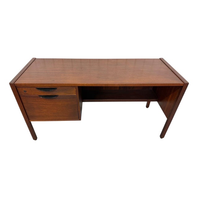 Mid-Century Modern Jens Risom Walnut Writing Desk - Refinished For Sale