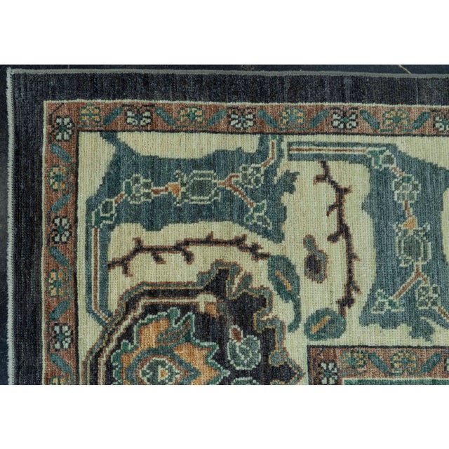 Early 21st Century Turkish Oushak Antique Look Rug 9'3" x 13'4" #20062 For Sale - Image 5 of 8