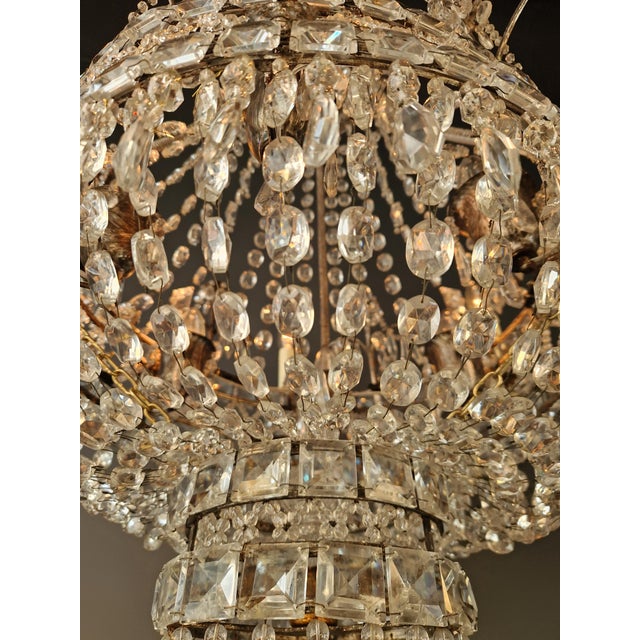 Gray Antique Rococo Crystal Chandelier For Sale - Image 8 of 16