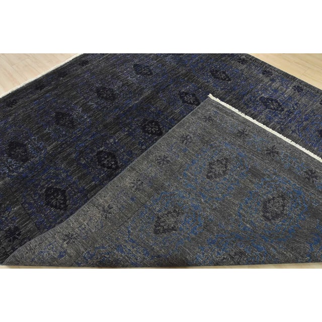 Modern Rug 8’2” X 10’2” Gray Wool Hand-Knotted Carpet For Sale - Image 13 of 14