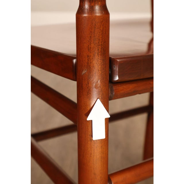 The Keystone Collection Set of Four Solid Cherry Ladder Back Dining Chairs For Sale - Image 14 of 18
