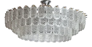 German 3 Tiers Crystals Chandelier from Kinkeldey, 1970