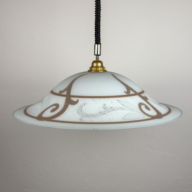Vintage Glass Pendant Lamp, Italy, 1970s For Sale - Image 14 of 18