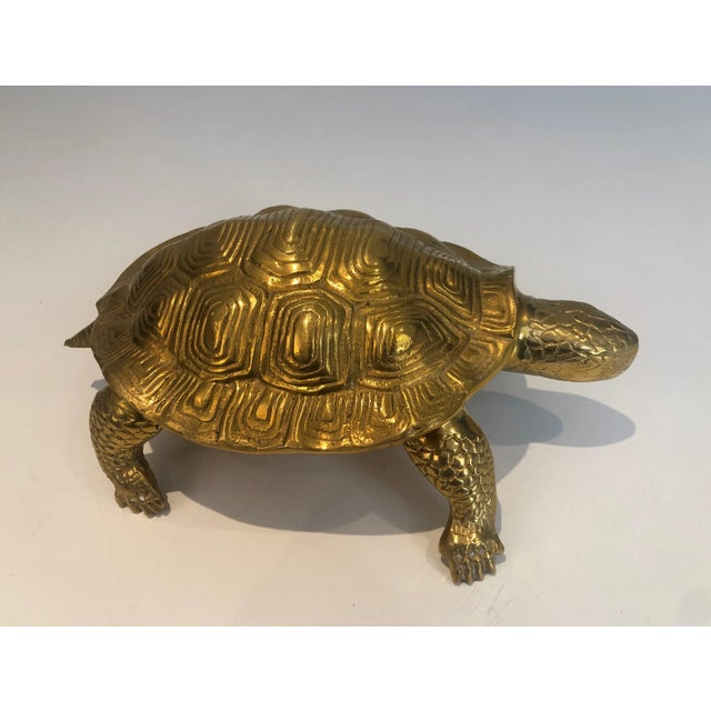 Circa 1970 Turtle Brass Sculpture, French For Sale - Image 4 of 13
