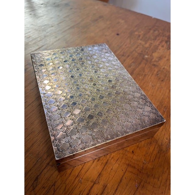 1940s Rare Art Deco Luxury Hermes Paris Silver Box Made in France - Needs Repair For Sale - Image 5 of 12