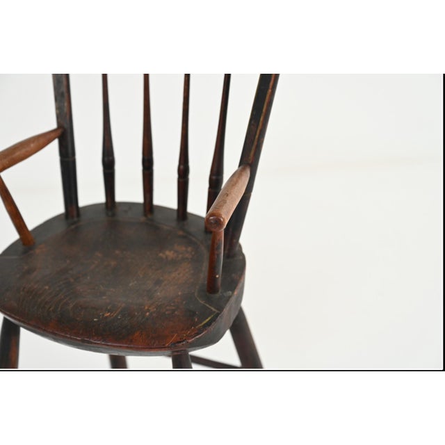 Wood Antique Thumb-Back Windsor Child's High Chair For Sale - Image 7 of 18