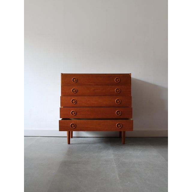 Vintage Danish Chest of Drawers in Teak, 1960s For Sale - Image 4 of 10
