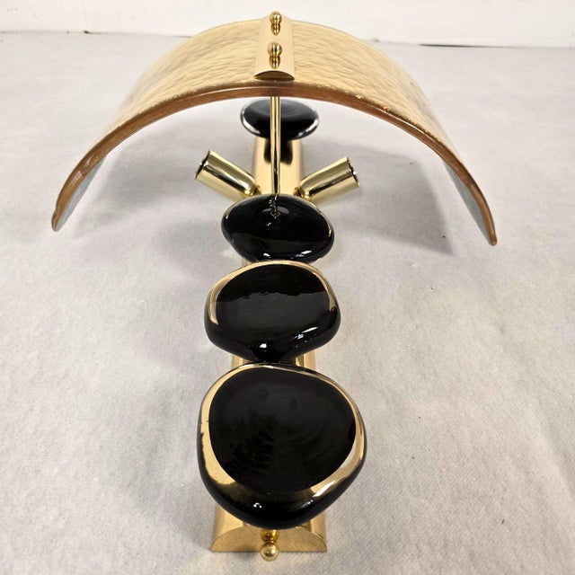 Metal Pair of Gold Murano Glass, Mid Century Modern Sconces, Italy 1980s For Sale - Image 7 of 11