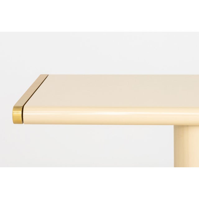 Mid-Century Modern Asian Modern Style Beige & Gold-Tone Sideboard For Sale - Image 3 of 10