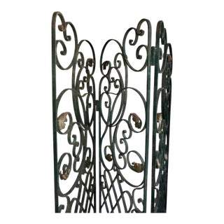 Antique French Wrought Iron Screen For Sale