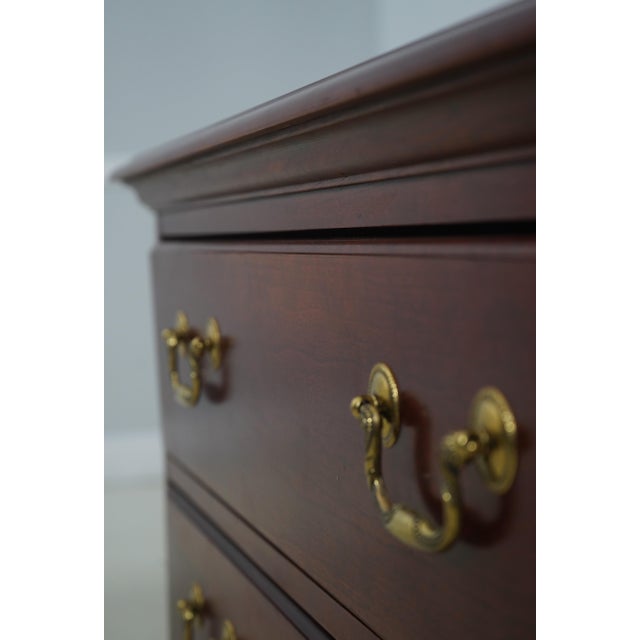 Pair of Pennsylvania House Cherry 3-Drawer Chest Nightstands For Sale - Image 13 of 18