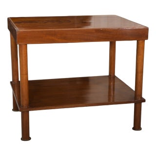 Art Deco Side Table in Varnished Wood, 1940s For Sale