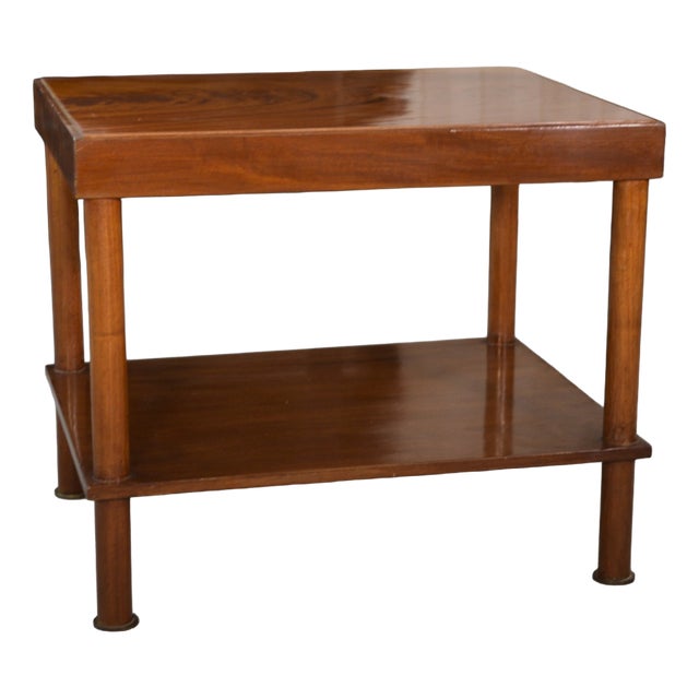 Art Deco Side Table in Varnished Wood, 1940s For Sale