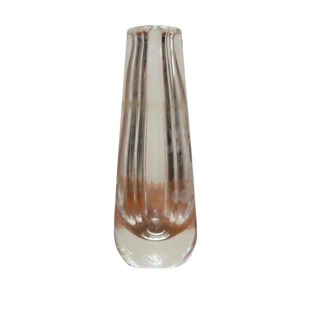 Vintage Orrefors Etched Crystal Bud Vase, Sweden For Sale - Image 6 of 6