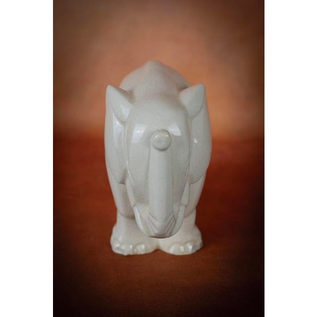 Charles Lemanceau, Crackled Earthenware Elephant, 1930, Earthenware For Sale - Image 4 of 13