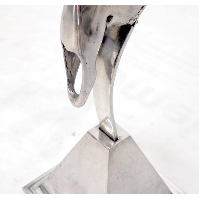 Vintage Arthur Court Tall Sculpture of a Gazelle in Polished Aluminum For Sale - Image 12 of 14