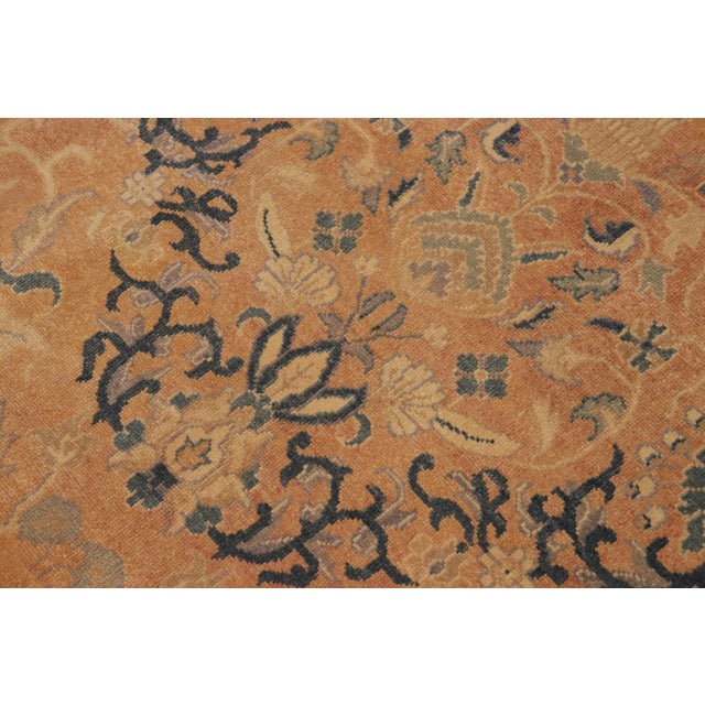 Shabby Chic Peach/Beige Wool Rug - 8'11'' X 11'9'' For Sale - Image 4 of 10