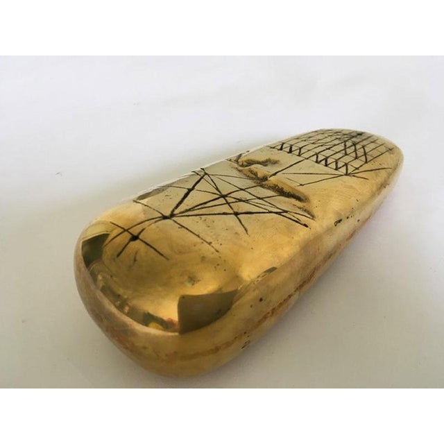 Metal Bronze Abstract Tracce Sculpture by Walter Valentini, 1980 For Sale - Image 7 of 16