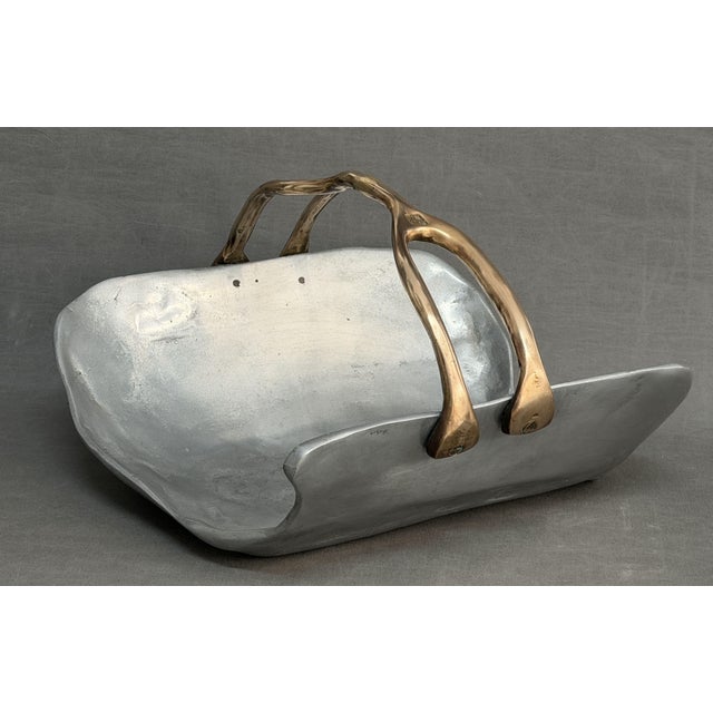 Vintage Brutalist Fireplace Cask in Brass by David Marshall, 1975 For Sale - Image 6 of 9