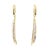 14k Gold Open Twisted Drop Earrings With Diamond Pave - Made in Italy, Pair For Sale In Miami - Image 6 of 11