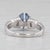 2010s 1.62ctw Oval Blue Sapphire Diamond Ring Platinum Size 5.25 Engagement For Sale - Image 5 of 8