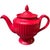 Vintage Hall Pottery Red Ribbed Tea Pot, Usa For Sale In Naples, FL - Image 6 of 11