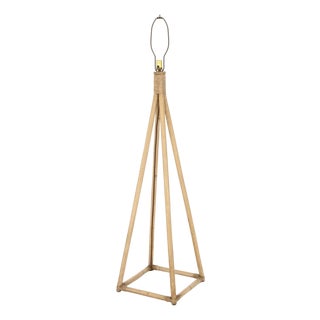 Modern Bamboo Pyramid Floor Lamp For Sale