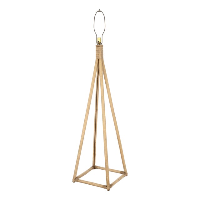 Modern Bamboo Pyramid Floor Lamp For Sale
