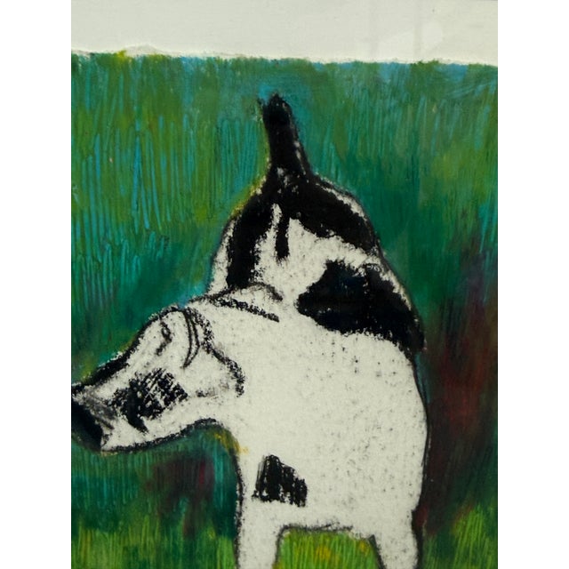 Mixed Media Black & White Dog Artwork, Framed For Sale In San Francisco - Image 6 of 12