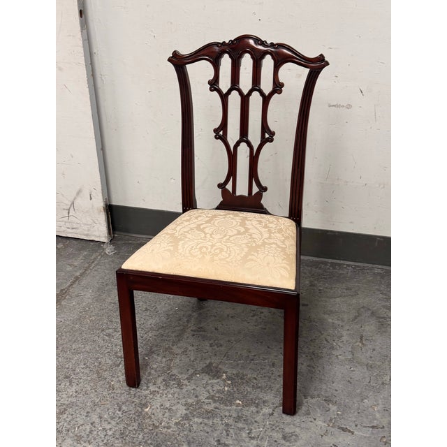 Brown Henkel Harris Chippendale Side Chair, Style No. 1228 For Sale - Image 8 of 12