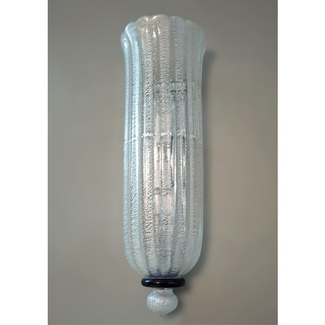 Italian 20th Century Silver Murano Sconces by Seguso, a Pair For Sale - Image 3 of 12