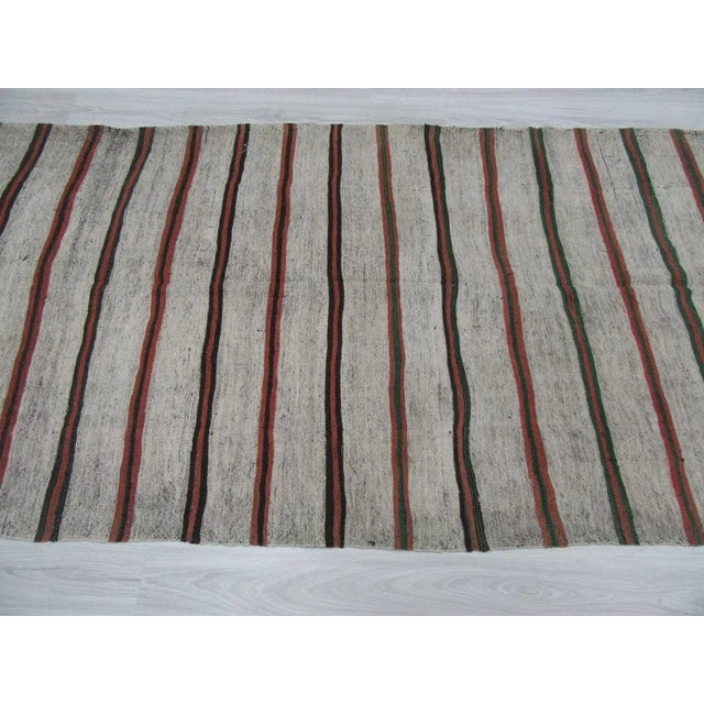 Turkish 1960s Turkish Striped Kilim Rug For Sale - Image 3 of 6
