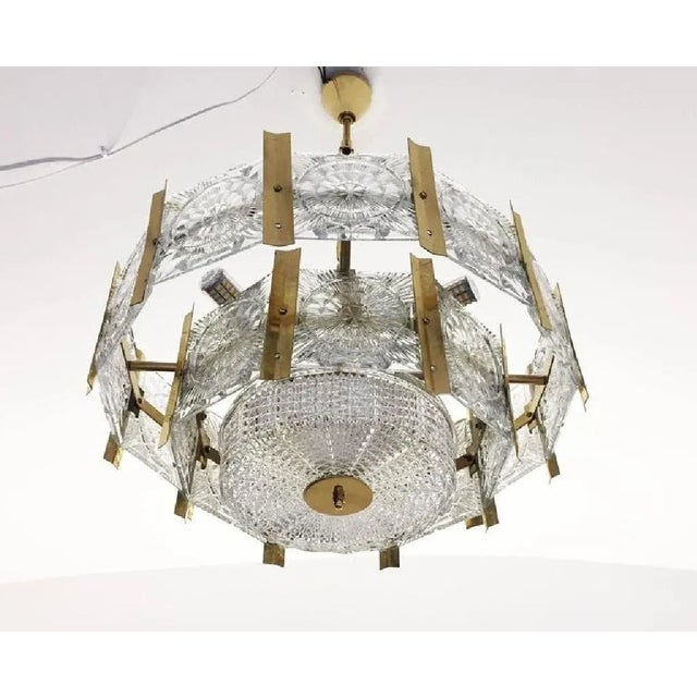 Mid-Century Modern Mid-Century Brass Chandelier, 1960s For Sale - Image 3 of 6